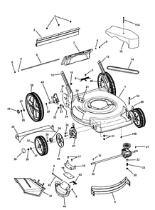 Wheels And Covers Group Diagram and Parts List for 7800267-BTP2265HW 2008 Briggs and Stratton Lawn Mower